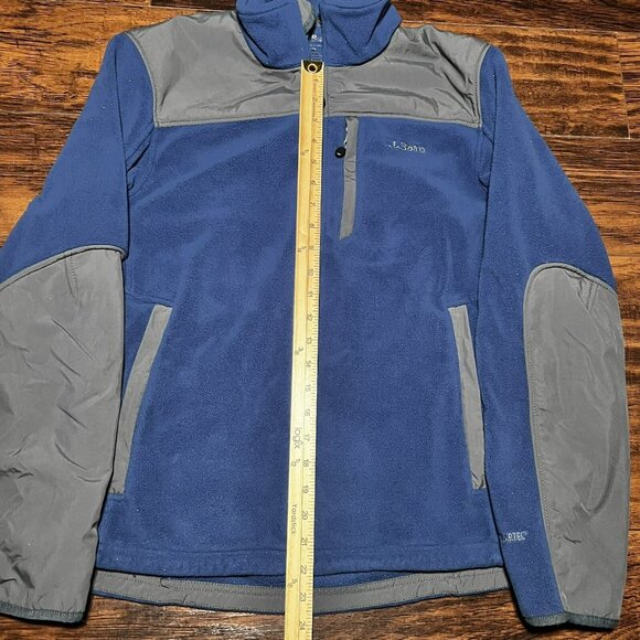 L.L. Bean Fleece Jacket Blue Gray Men’s Size Medium - Picture 4 of 8